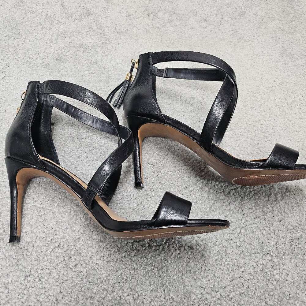 Steve Madden Black Leather Dress Sandal